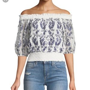 MISA ingrid white top